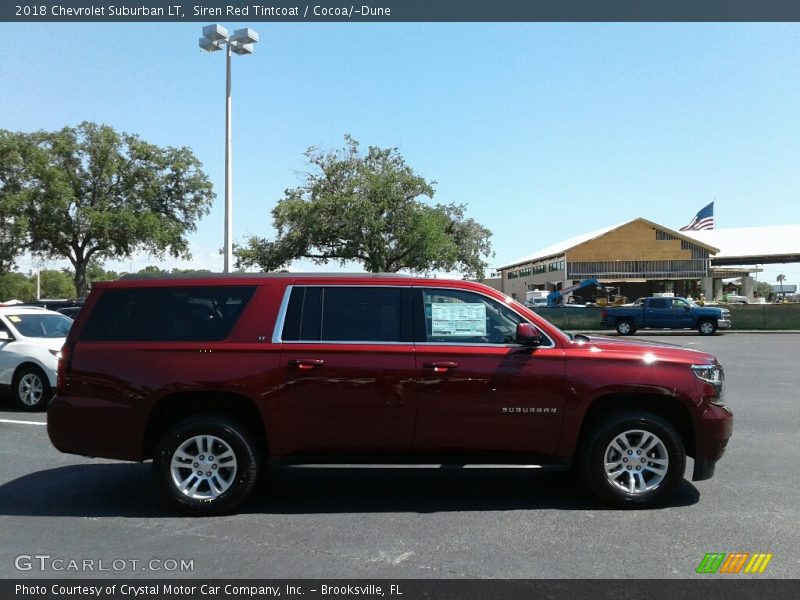 Siren Red Tintcoat / Cocoa/­Dune 2018 Chevrolet Suburban LT