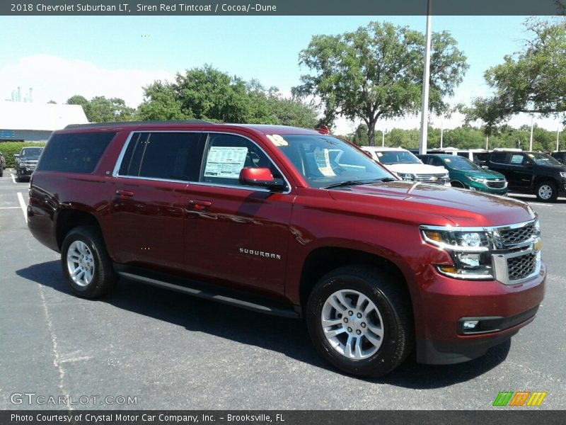Siren Red Tintcoat / Cocoa/­Dune 2018 Chevrolet Suburban LT