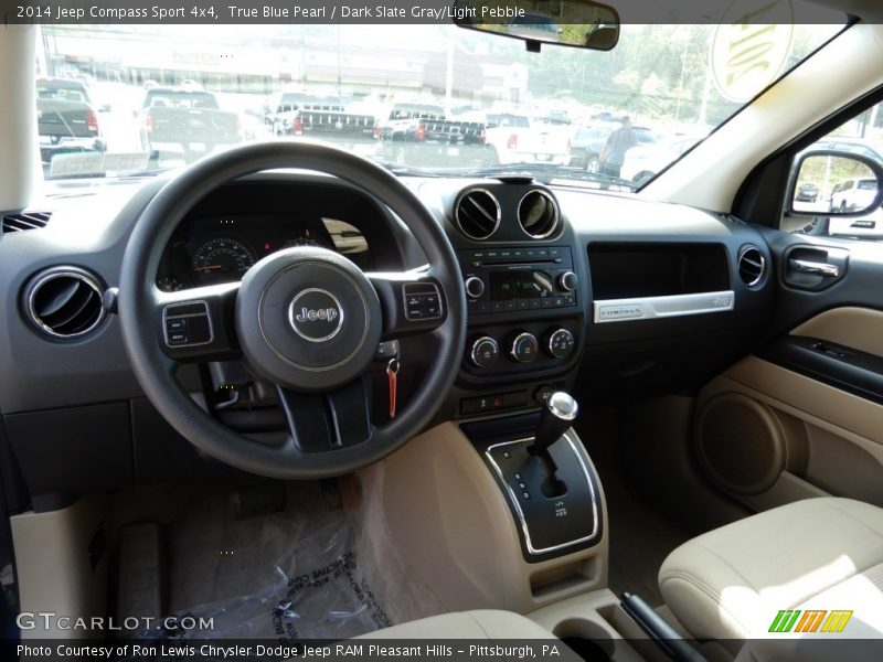 True Blue Pearl / Dark Slate Gray/Light Pebble 2014 Jeep Compass Sport 4x4