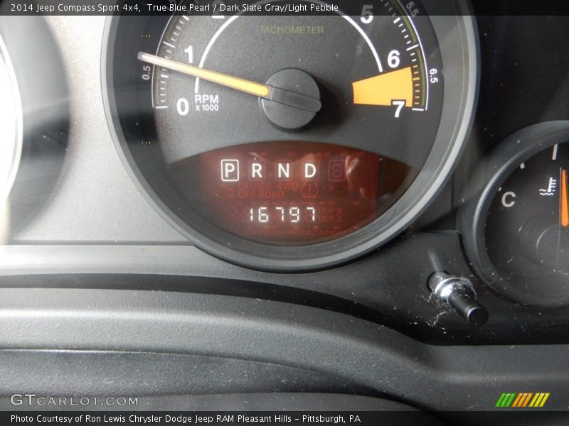 True Blue Pearl / Dark Slate Gray/Light Pebble 2014 Jeep Compass Sport 4x4