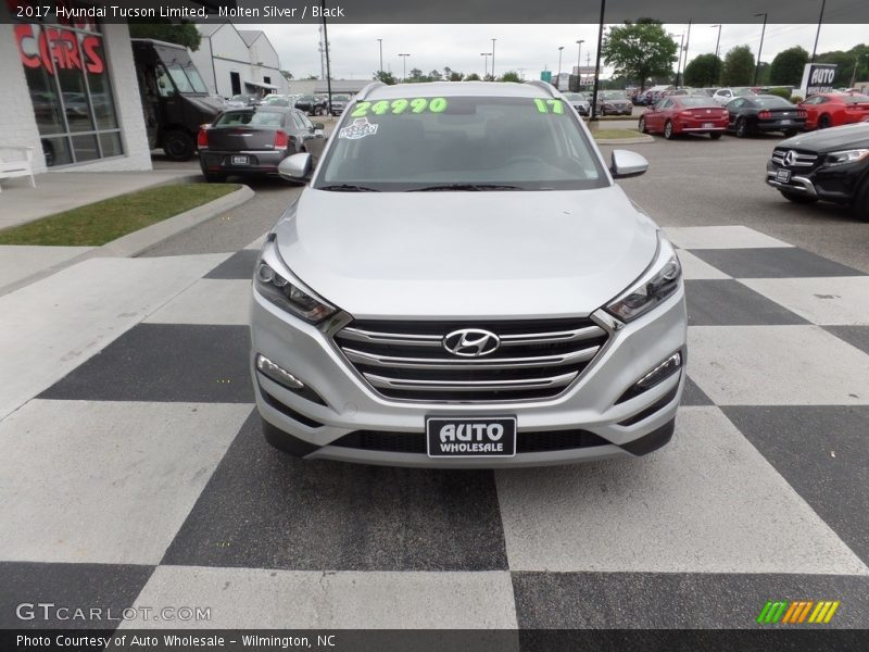 Molten Silver / Black 2017 Hyundai Tucson Limited