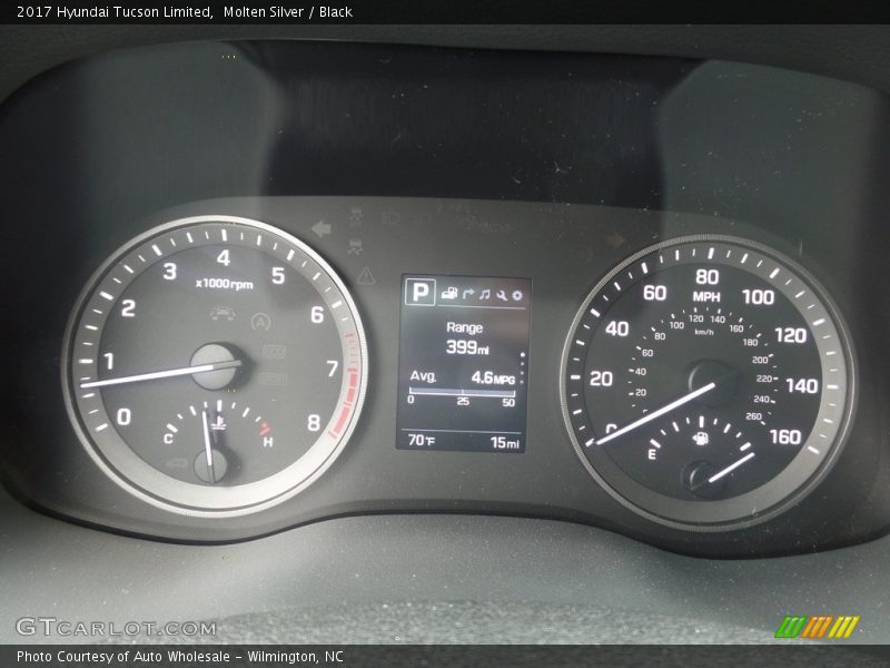 Molten Silver / Black 2017 Hyundai Tucson Limited