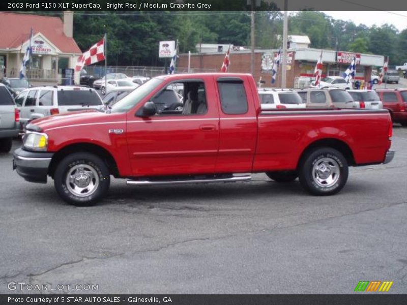 Bright Red / Medium Graphite Grey 2003 Ford F150 XLT SuperCab