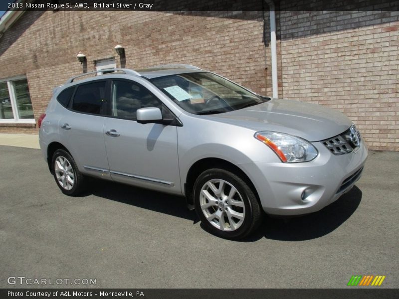 Brilliant Silver / Gray 2013 Nissan Rogue SL AWD