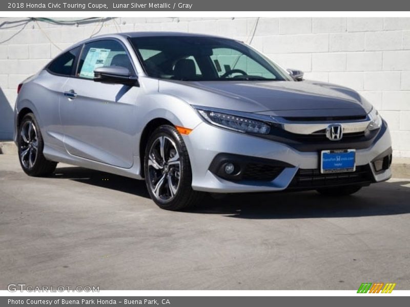 Lunar Silver Metallic / Gray 2018 Honda Civic Touring Coupe