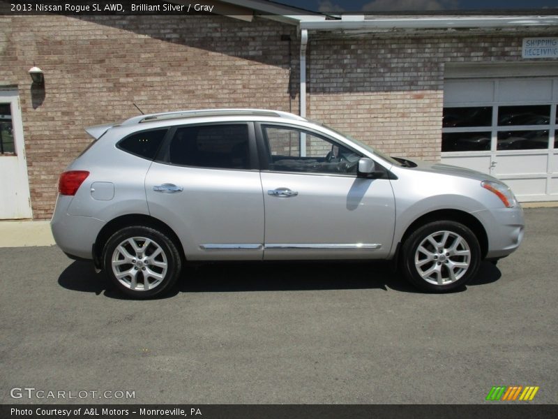 Brilliant Silver / Gray 2013 Nissan Rogue SL AWD
