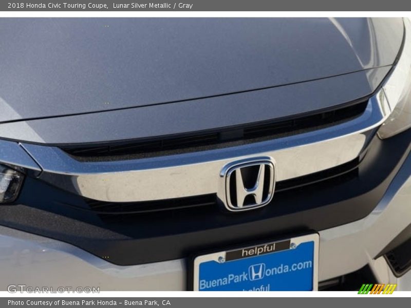 Lunar Silver Metallic / Gray 2018 Honda Civic Touring Coupe