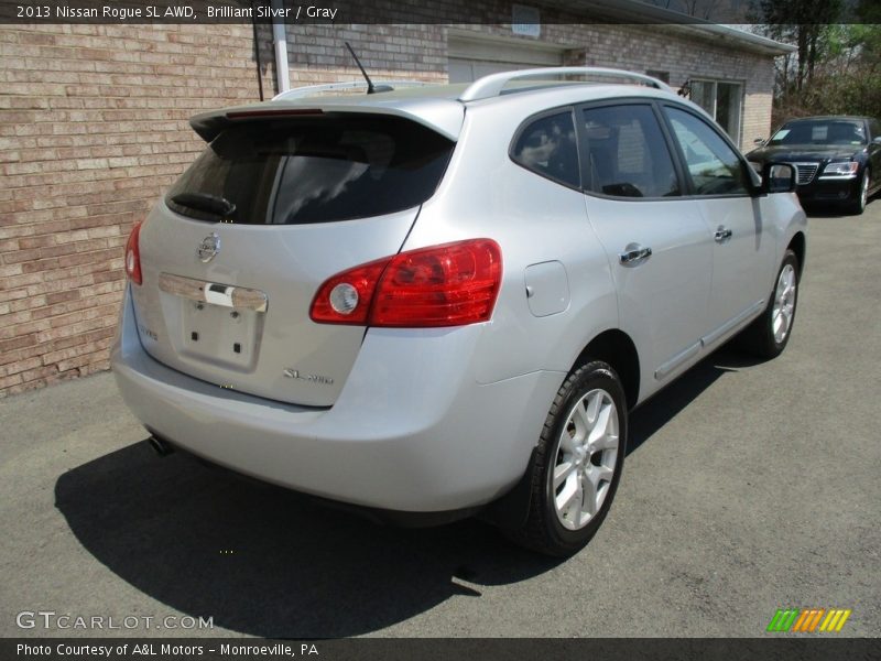 Brilliant Silver / Gray 2013 Nissan Rogue SL AWD