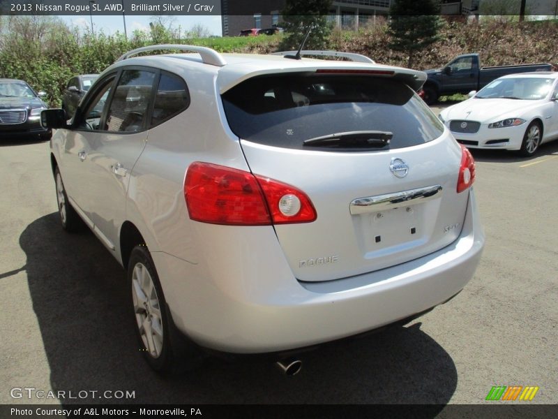 Brilliant Silver / Gray 2013 Nissan Rogue SL AWD