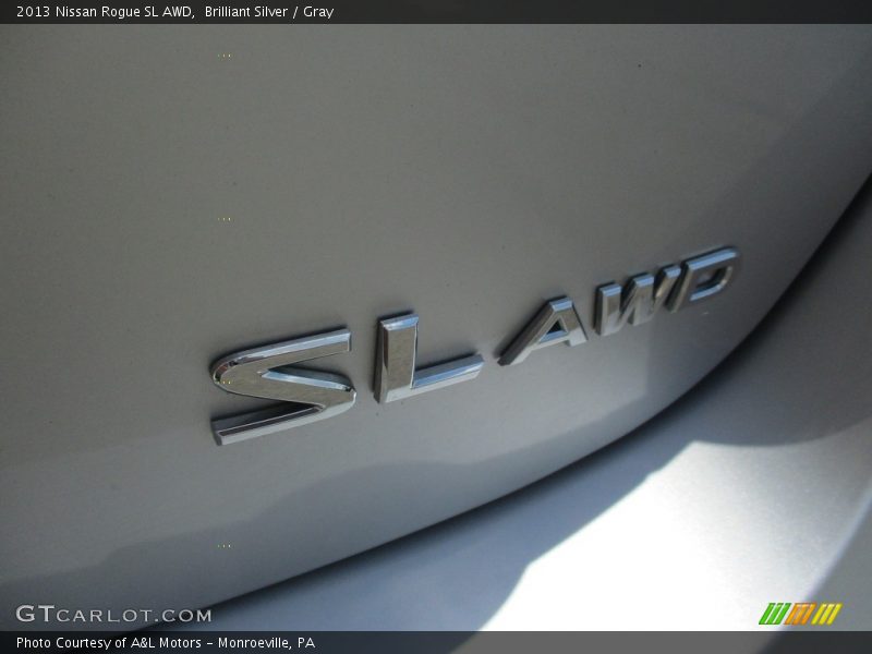 Brilliant Silver / Gray 2013 Nissan Rogue SL AWD