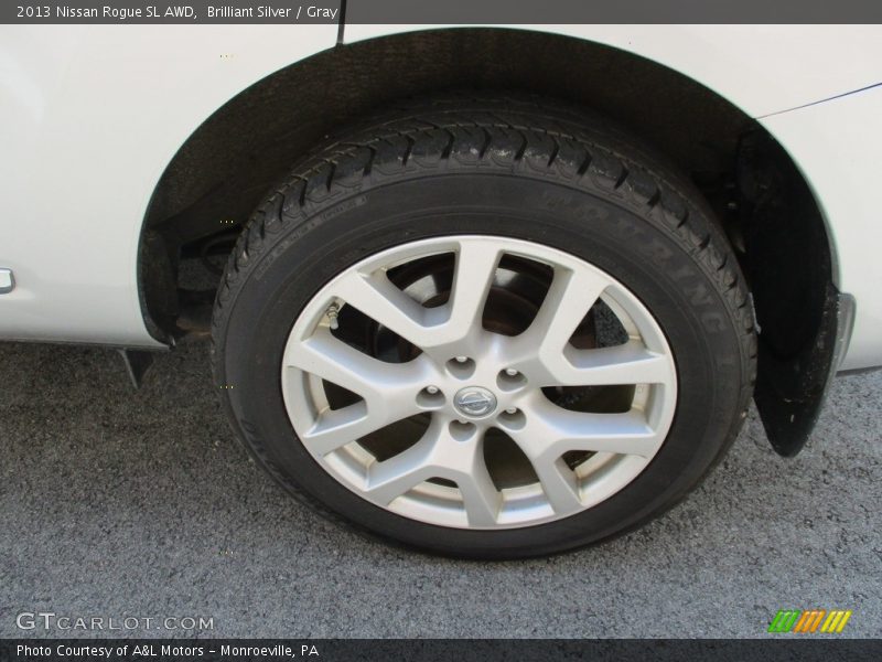 Brilliant Silver / Gray 2013 Nissan Rogue SL AWD
