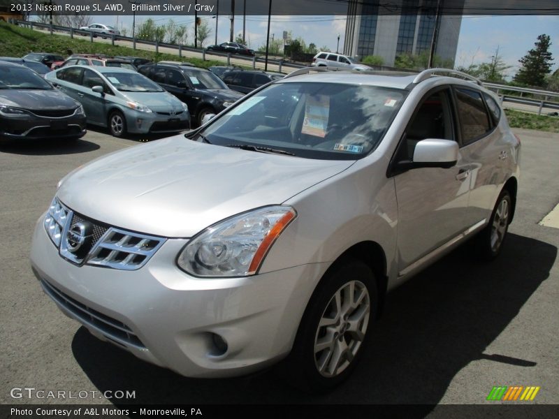 Brilliant Silver / Gray 2013 Nissan Rogue SL AWD