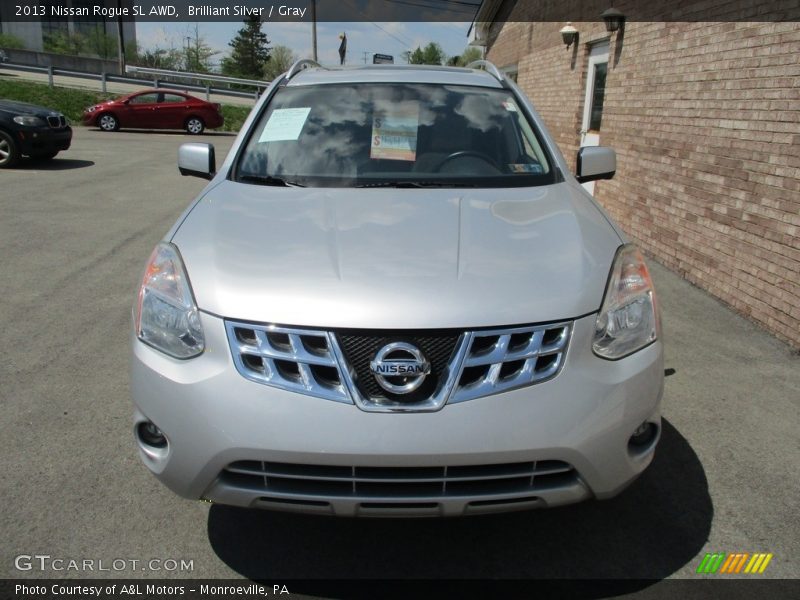 Brilliant Silver / Gray 2013 Nissan Rogue SL AWD