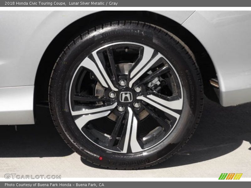 Lunar Silver Metallic / Gray 2018 Honda Civic Touring Coupe
