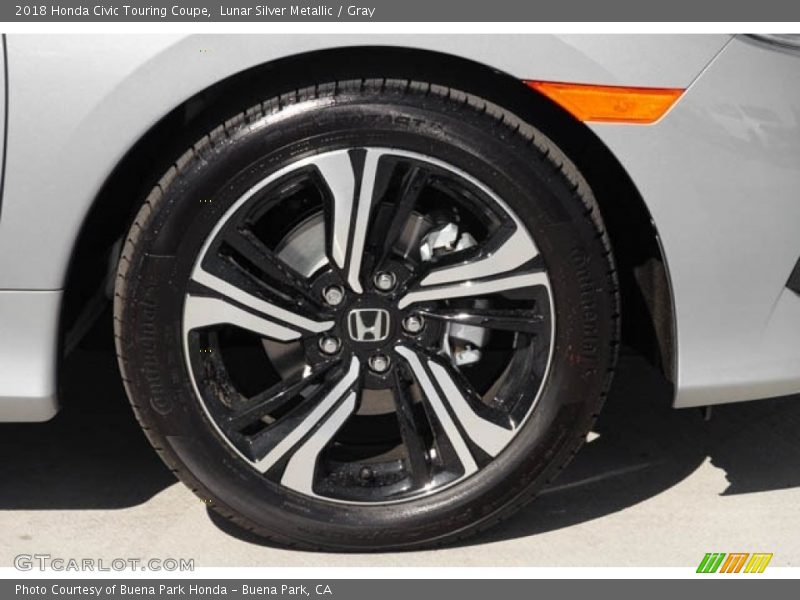 Lunar Silver Metallic / Gray 2018 Honda Civic Touring Coupe