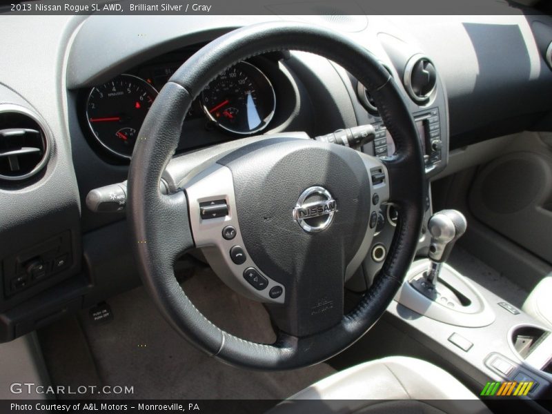 Brilliant Silver / Gray 2013 Nissan Rogue SL AWD