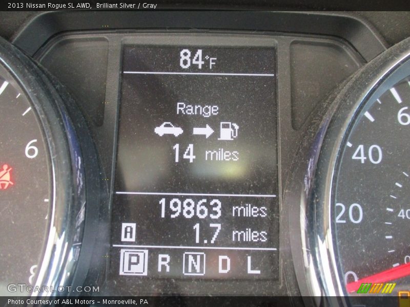 Brilliant Silver / Gray 2013 Nissan Rogue SL AWD