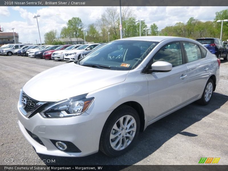 Brilliant Silver / Charcoal 2018 Nissan Sentra SV