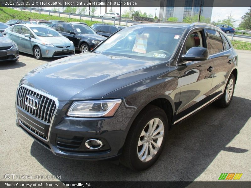 Moonlight Blue Metallic / Pistachio Beige 2013 Audi Q5 2.0 TFSI quattro