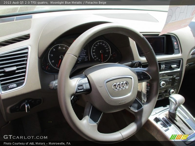 Moonlight Blue Metallic / Pistachio Beige 2013 Audi Q5 2.0 TFSI quattro