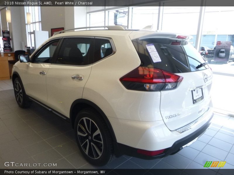 Pearl White / Charcoal 2018 Nissan Rogue SL AWD