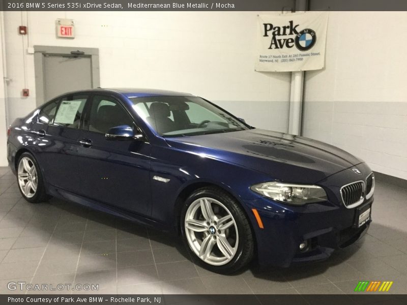 Mediterranean Blue Metallic / Mocha 2016 BMW 5 Series 535i xDrive Sedan