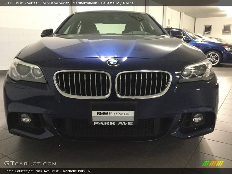 Mediterranean Blue Metallic / Mocha 2016 BMW 5 Series 535i xDrive Sedan