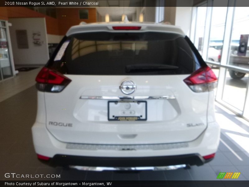 Pearl White / Charcoal 2018 Nissan Rogue SL AWD