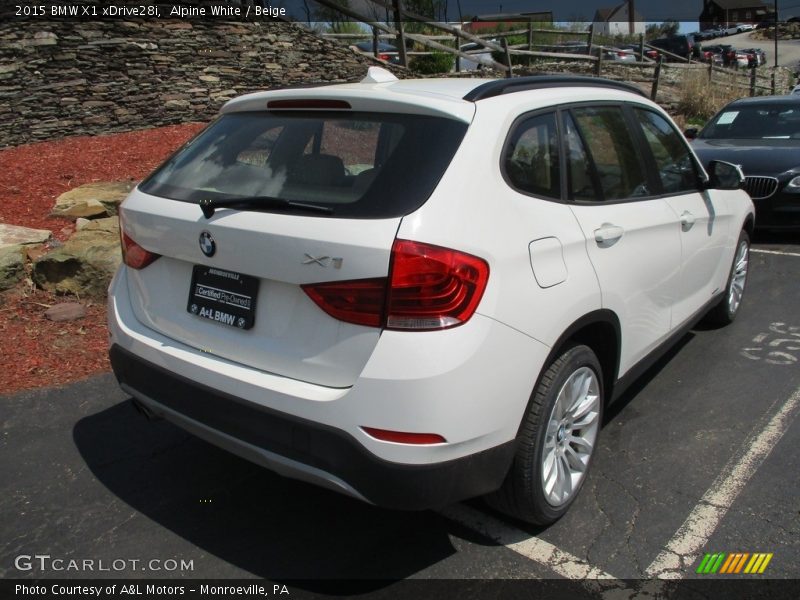 Alpine White / Beige 2015 BMW X1 xDrive28i