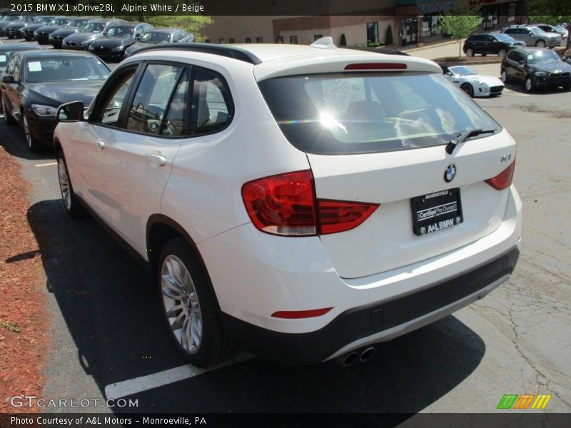 Alpine White / Beige 2015 BMW X1 xDrive28i