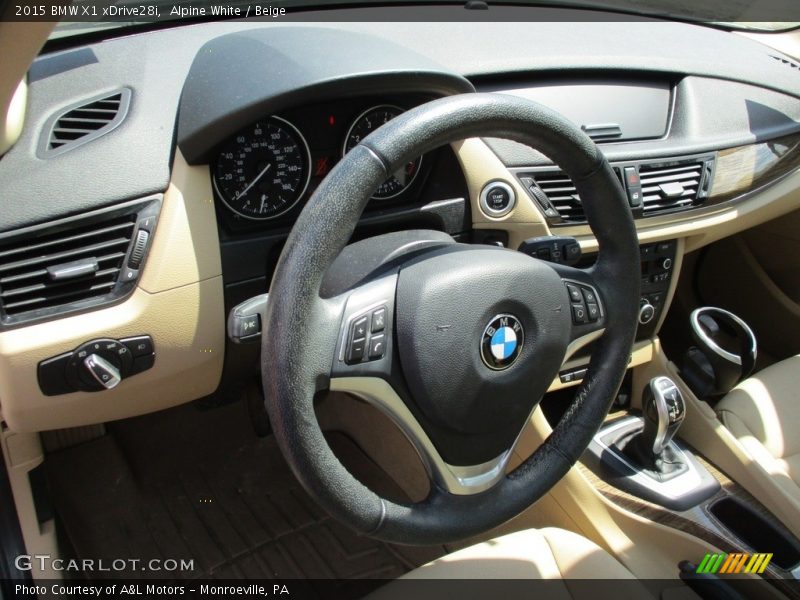 Alpine White / Beige 2015 BMW X1 xDrive28i