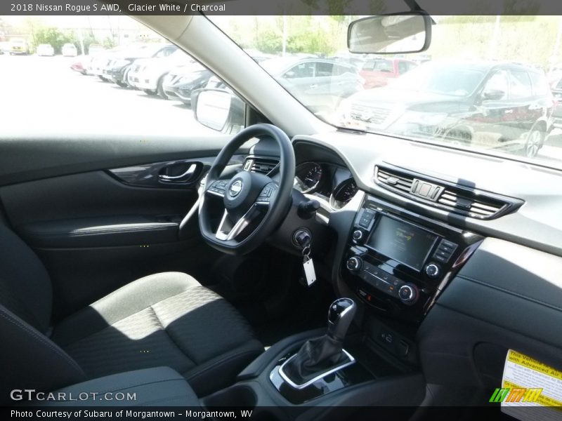 Glacier White / Charcoal 2018 Nissan Rogue S AWD