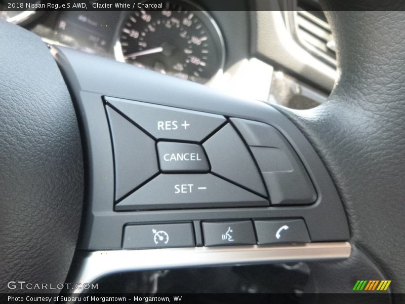 Glacier White / Charcoal 2018 Nissan Rogue S AWD