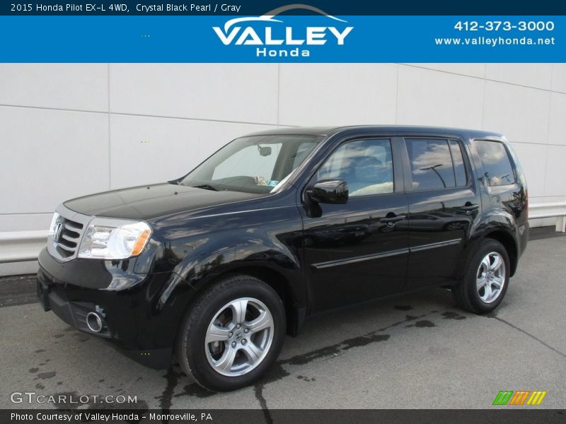 Crystal Black Pearl / Gray 2015 Honda Pilot EX-L 4WD