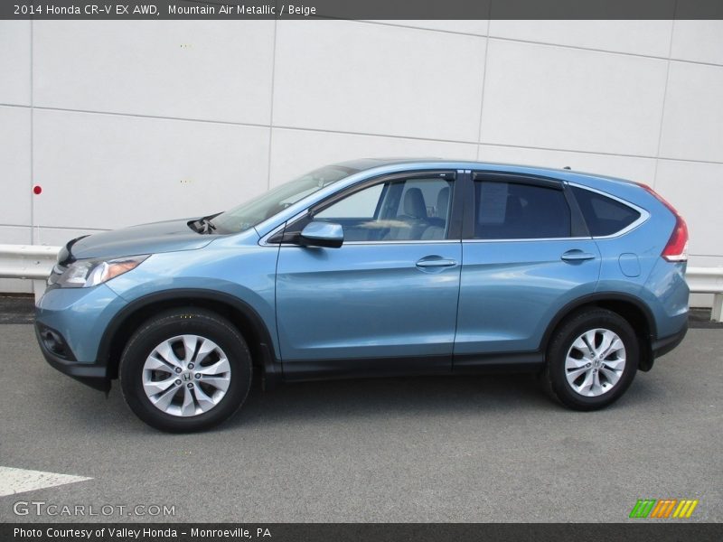 Mountain Air Metallic / Beige 2014 Honda CR-V EX AWD