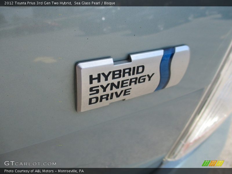 Sea Glass Pearl / Bisque 2012 Toyota Prius 3rd Gen Two Hybrid