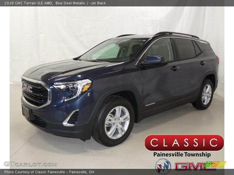 Blue Steel Metallic / ­Jet Black 2018 GMC Terrain SLE AWD