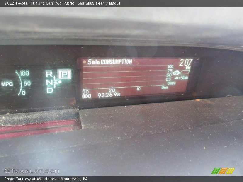 Sea Glass Pearl / Bisque 2012 Toyota Prius 3rd Gen Two Hybrid