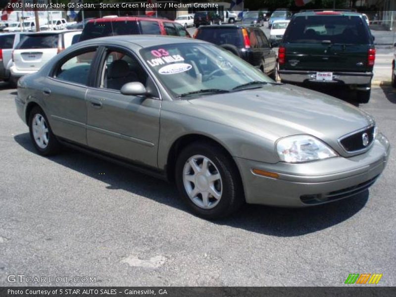 Spruce Green Metallic / Medium Graphite 2003 Mercury Sable GS Sedan