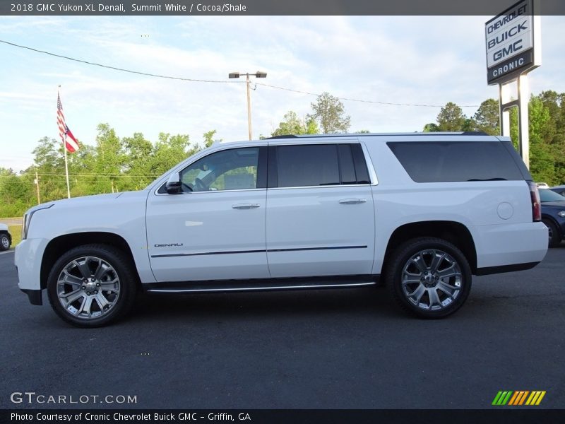 Summit White / Cocoa/Shale 2018 GMC Yukon XL Denali