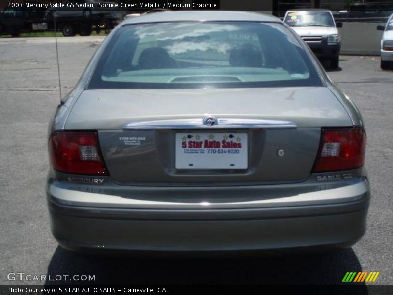 Spruce Green Metallic / Medium Graphite 2003 Mercury Sable GS Sedan