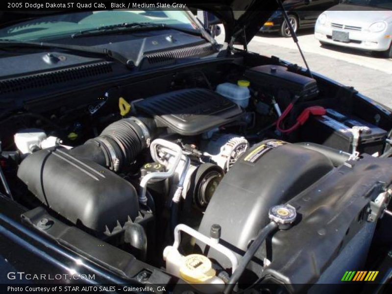 Black / Medium Slate Gray 2005 Dodge Dakota ST Quad Cab