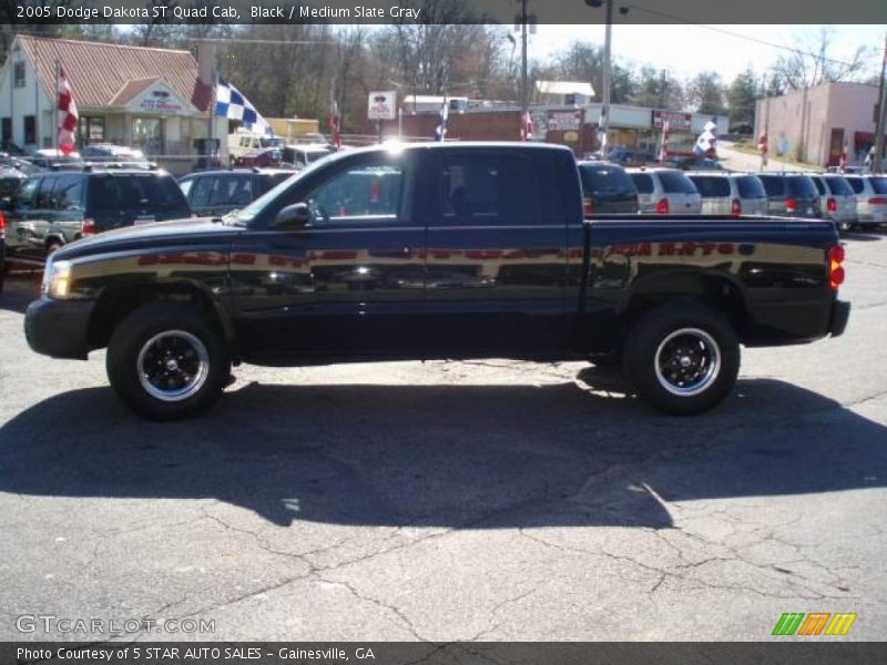 Black / Medium Slate Gray 2005 Dodge Dakota ST Quad Cab