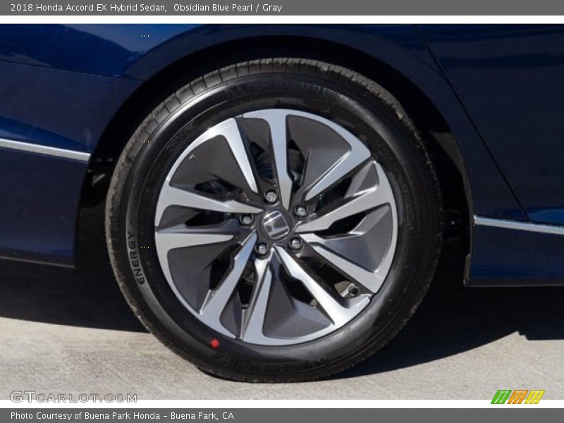 Obsidian Blue Pearl / Gray 2018 Honda Accord EX Hybrid Sedan