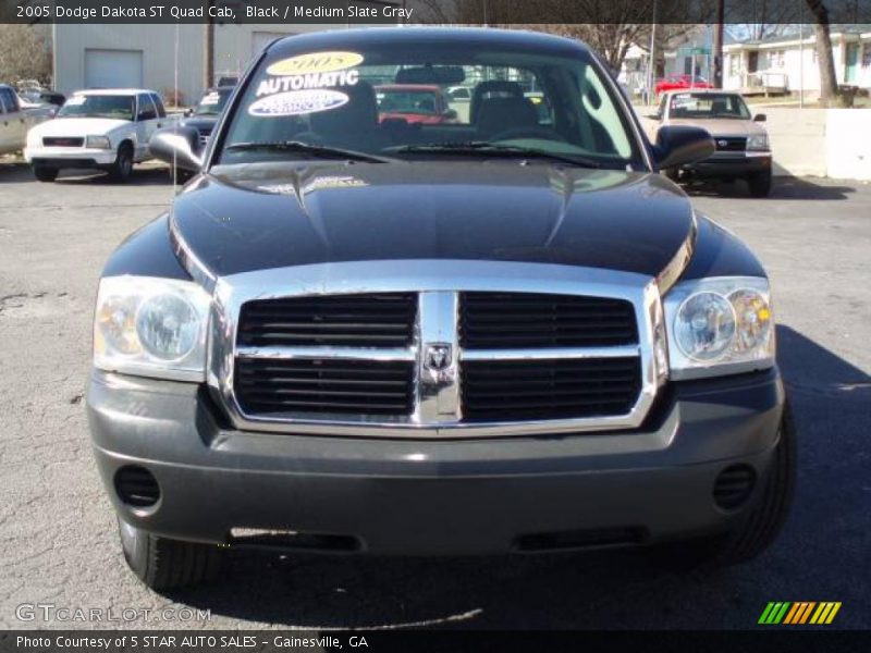 Black / Medium Slate Gray 2005 Dodge Dakota ST Quad Cab