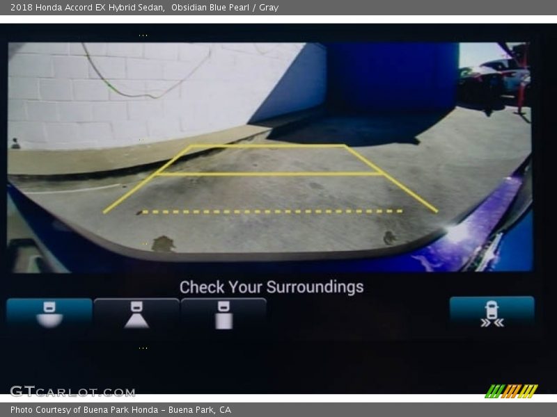 Obsidian Blue Pearl / Gray 2018 Honda Accord EX Hybrid Sedan