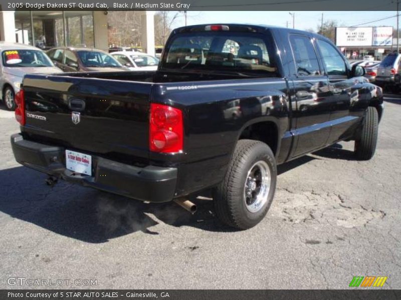 Black / Medium Slate Gray 2005 Dodge Dakota ST Quad Cab