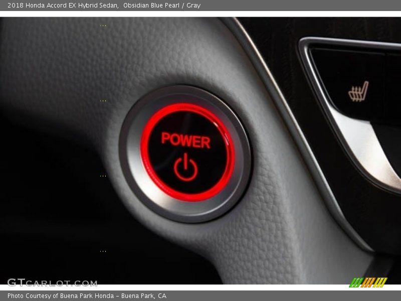 Obsidian Blue Pearl / Gray 2018 Honda Accord EX Hybrid Sedan