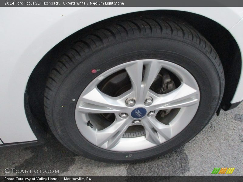 Oxford White / Medium Light Stone 2014 Ford Focus SE Hatchback