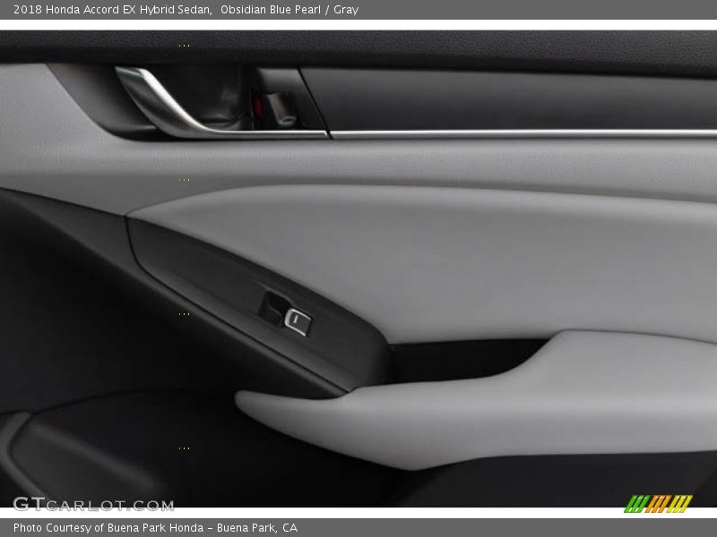 Obsidian Blue Pearl / Gray 2018 Honda Accord EX Hybrid Sedan